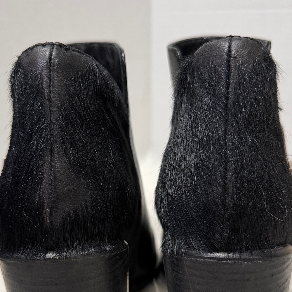 SEE By Chloe Black Ankle Boots with Goldtone Accents - Picture 8 of 13